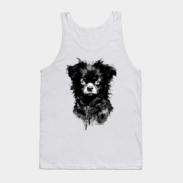 Overworked Dog Hard Day's Night Tank Top by Amour Grki